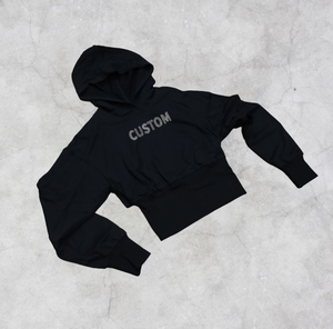 Sudadera Corta de Manga Larga para Gimnasio, 100% Algodón, Estampada, para Mujer, con Logotipo Personalizado, Sudadera con Capucha Corta - Product Image 4