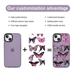 Custodia per telefono in TPE Anti-Shock con Design a farfalla giallo per <span class=keywords><strong>iPhone</strong></span> 16 <span class=keywords><strong>Pro</strong></span> Max 15 14 13 Mini XR XS-Fundas Para Celulares - Product Image 3
