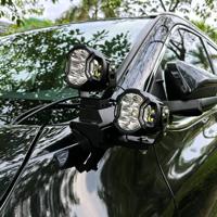 Support d'extension de fixation pour éclairage LED sur montant A, sans perçage, pour Highlander 2022+, 3ème génération, modification de capot tout-terrain