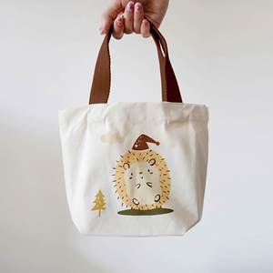 Nouveau sac fourre-tout en toile polyvalent à motif de dessin animé pour femmes, personnalisable, sac à déjeuner pour étudiants, sac à main simple pour employés de bureau - Product Image 2