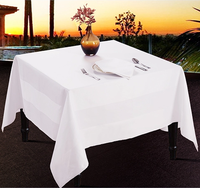 Nappe en coton blanc, taille personnalisée pour la décoration d'événements de mariage