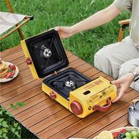 GARIDA Réchaud à cassette portable pliable à double tête Réchaud à cassette Réchaud de camping portable d'extérieur