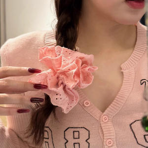 Nouvelle tendance cheveux corde chouchous coréen en mousseline de soie Organza anneau de cheveux coloré cheveux corde chouchous - Product Image 6