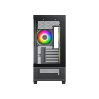 H6 Deux Côté Verre Trempé Vue Panoramique Peak Performance Ordinateur Cas Micro ATX HD USB3.0 Pc Gamer Cas Avec Écran D'affichage