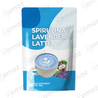 Échantillons Gratuits OEM Amaz – Sachet de Lait Thé Latte Instantané avec Supplément de Spiruline Bleue et Extrait Herbal de Lavande – Poudre de Latte à la Lavande