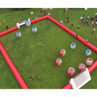 Terrain de football commercial en PVC, arène gonflable de football avec ballons pare-chocs pour le corps humain, ballons Zorb pour enfants et adultes