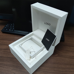 กล่องนาฬิกาไม้สีขาวแบบช่องเดียว พร้อมส่งจากโรงงาน รับทำโลโก้แบรนด์ กล่องของขวัญบรรจุภัณฑ์นาฬิกา รับผลิตแบบ OEM ODM MOQ ต่ำ - Product Image 6