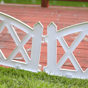 Garden Fence Outdoor Garden Border <strong>Plastic</strong> <strong>Edging</strong> Decorative Flower Backyard Fence Garden Small PVC Fencing - Product Image 6