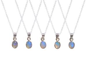 Collar de Plata de Ley 925 con Colgante de Ópalo Etíope Natural de 8x6 mm, Gema de Cristal, Regalo de Moda para Bodas y Fiestas - Product Image 6