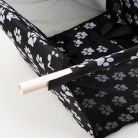 Nid de siège de voiture portable Idefair pour animaux de compagnie Sac de coussin en cuir pour chien et chat avec filet suspendu Sac de voiture pour chiens et chats