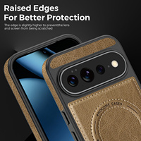 Étui en cuir magnétique pour Google Pixel 11 Pro XL 10 Pro XL 9 10A 9A 8 avec support invisible, coque de protection fine avec béquille