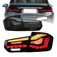 Pour Série 3 F30/F35/F80 2013-2018 Feux arrière LED OEM avec double écailles de dragon - Ajustement universel Lentille rouge/fumée