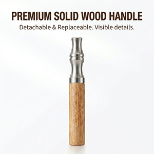 Empuñadura de madera maciza premium WeWood de Vietnam para varilla de aromaterapia portátil, tubo de madera torneado con precisión, repuesto de agarre - Product Image 1