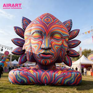 <span class=keywords><strong>Sculpture</strong></span> <span class=keywords><strong>de</strong></span> visage gonflable artistique avec lumières LED pour <span class=keywords><strong>spectacle</strong></span> <span class=keywords><strong>de</strong></span> nuit sur scène - Product Image 6