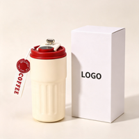 Mug à café en acier inoxydable 316, bouteille d'eau portable élégante, tasse cadeau minimaliste pour hommes et femmes, isotherme avec couvercle