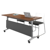 Meubles de bureau modernes pour salle de formation, bureau de formation à plateau rabattable, table de conférence pliable avec roulettes