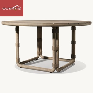 Set di Tavolo e Sedie da Esterno in Legno di Teak, <span class=keywords><strong>Arredamento</strong></span> Moderno per Giardino, Terrazza, Hotel e Cortile - Product Image 6