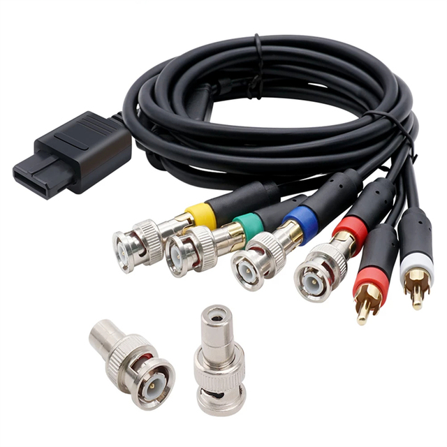 RGB/RGBS Cable for N64 Nintendo 64 SFC SNES NGC Video Consoles Composite Cable With Strong Stability