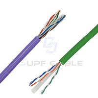 Kabel Jaringan CAT6 UTP Gulungan Padat Indoor 23 AWG 4 Pasang Kabel LAN Tembaga