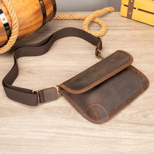 Мужская винтажная сумка через плечо из натуральной кожи - Product Image 5