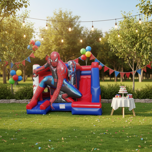 Château gonflable commercial en PVC, château gonflable Moonwalk, château gonflable combiné avec toboggan sec pour enfants et adultes - Product Image 6