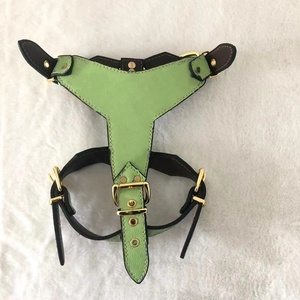 <span class=keywords><strong>Alta</strong></span> <span class=keywords><strong>costura</strong></span> marca de lujo Bulldog francés arnés serpiente G cuero ajustable con material de PU duradero - Product Image 4