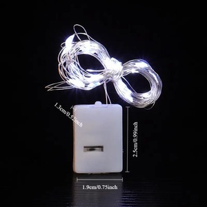 Mini LED String Lights Copper Wire 102030 Chips Manual Switch Button <b>Battery</b> Power Flowers Cakes Gift Boxes Decorative - Product Image 2