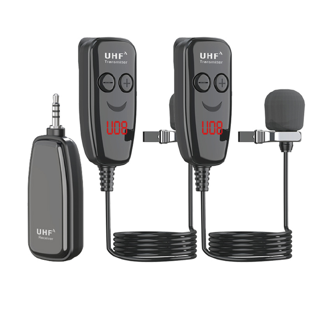 Stereo Wireless Cordless Microphone with Microphone