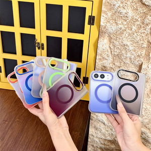 เคสโทรศัพท์แม่เหล็กไล่สีแฟชั่นสำหรับ iPhone Duo พร้อมฝาปิดป้องกันแบบเกาหลี น่ารัก ผลิตจาก TPU และ PC สำหรับ Apple iPhone Duo - Product Image 2