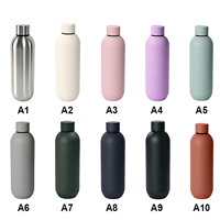 Bouteille d'eau isotherme en acier inoxydable de 17 oz, logo personnalisé par sérigraphie, anti-fuite, gourde de voyage et de sport sous vide