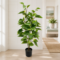 Planta Artificial de 100CM con Hojas Verdes Realistas, Resistente a los Rayos UV, Ecológica, en Maceta, Venta al Por Mayor Directa de Fábrica, OEM
