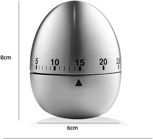 Minuteur de cuisine en acier inoxydable avec affichage LCD précis, compte à rebours en forme d'œuf, double langue, manuel, écologique - Product Image 2
