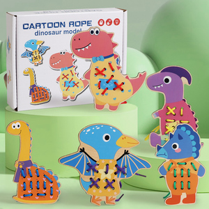 Creative Cartoon Lacing Beads <b>Toy</b> Set Multifunctional Educational Fine Motor Skill Development Game for Toddlers Preschool Kids - Product Image 3