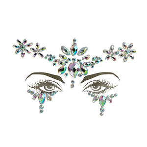 Designer Temporary <strong>Gems</strong> <strong>Face</strong> Tattoo Stickers Custom Colorful Rhinestones <strong>Festival</strong> <strong>Face</strong> Jewel for Makeup - Product Image 3