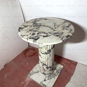 Ý cao cấp đá cẩm thạch Bàn cà phê đồ nội thất nhỏ vòng calacatta Viola đá cẩm thạch bàn ăn - Product Image 2