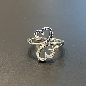 Bague Cœur Creux en Cuivre avec Zircon et Lignes Croisées, Bijou de Doigt Tendance pour Femme, Idéale au Quotidien - Product Image 4