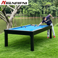 Table de billard d'extérieur imperméable avec plateau en ardoise et structure en aluminium Naipni