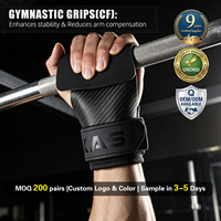 Poignées de musculation MKAS Cross Workout avec protection de la paume et enveloppement de poignet réglable pour la gymnastique, l'entraînement avec poids et le fitness