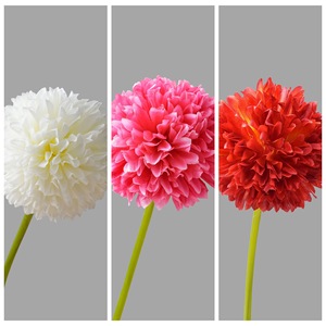 ดอกไฮเดรนเยียประดิษฐ์ CallaFloral ก้านเดี่ยว สีแดงซันเซ็ท แดงกุหลาบ ขาว ผ้าทอแบบแพน สำหรับตกแต่งภายใน - Product Image 3