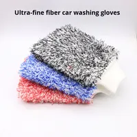 Gant de lavage de voiture en microfibre pour le nettoyage de vitres de voiture, gant de lavage en microfibre à poils longs et hauts, super doux