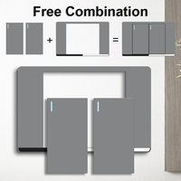 Prises électriques intelligentes de style rétro à pôle unique de haute qualité, 4 voies, 2 gangues, étanches IP55, 4 prises, 2 USB-A, 2 USB-C, 118