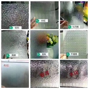 Vidrio Artístico con Patrón Longhong de 3mm-30mm con Alta Transmitancia de Luz para Decoración de Hoteles - Product Image 1