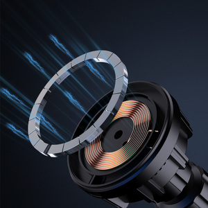 Kosteneffectieve sterke magnetische elektrische auto-airco-telefoonhouder draadloze koelende autolader 360° rotatie 5V/2A Type-C 15W - Product Image 3