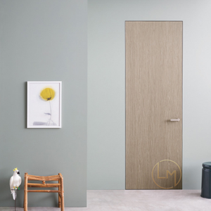 Luxury Dark Walnut Invisible Interior <strong>Door</strong> Modern Residential Flat Interior <strong>Door</strong> Prehung Interior <strong>Doors</strong> in Foshan - Product Image 6