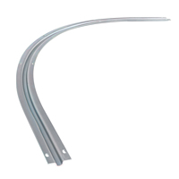 Porte coulissante manuelle R800 R340 à profil en U avec rail en U pour courbes et angles
