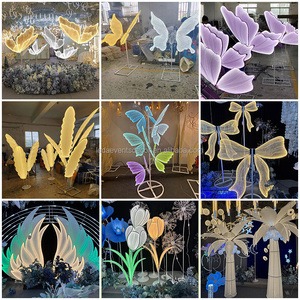 LEDA Ins Hot Party Decoration LED Glowing Butterfly Light Stand for Wedding Party Birthday Decoration - Product Image 4