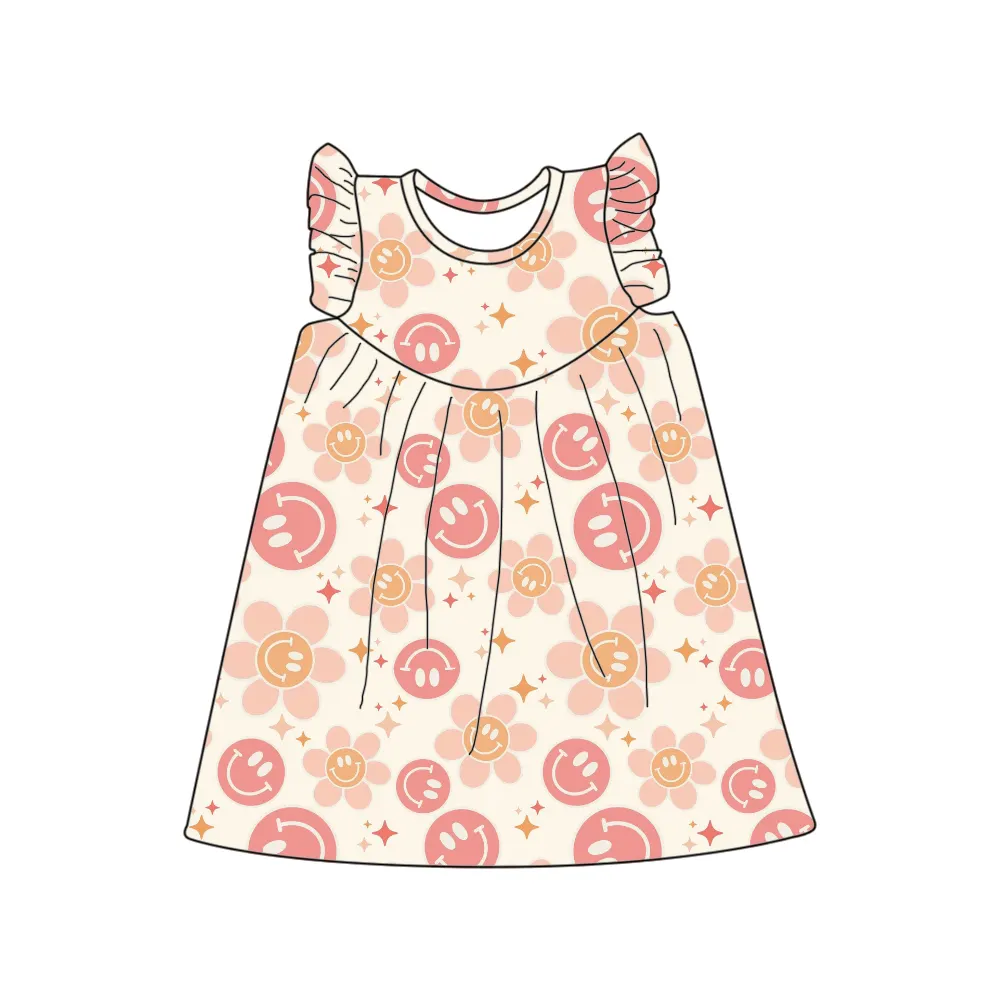 Qingli Offre Spéciale nouveau Design maman fille imprimé fleuri tricot enfants vêtements été printemps enfants vêtements pour filles