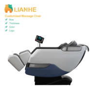 Fauteuil de massage électrique 4D SL Track en cuir de qualité supérieure, zéro gravité, avec repose-pieds et accoudoirs, pour massage corporel complet, directement de l'usine