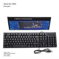 Clavier usb filaire multilingue bureau usage domestique pleine grandeur 104 touches 105 touches clavier espagnol arabe russe français