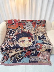 Custom Multi-functional Sofa Jacquard Office Nap Japan 160*130cm Woven Camping Anime Cotton Thread <strong>Picnic</strong> Tapestry <strong>Blanket</strong> - Product Image 3